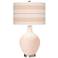 Linen Bold Stripe Ovo Table Lamp