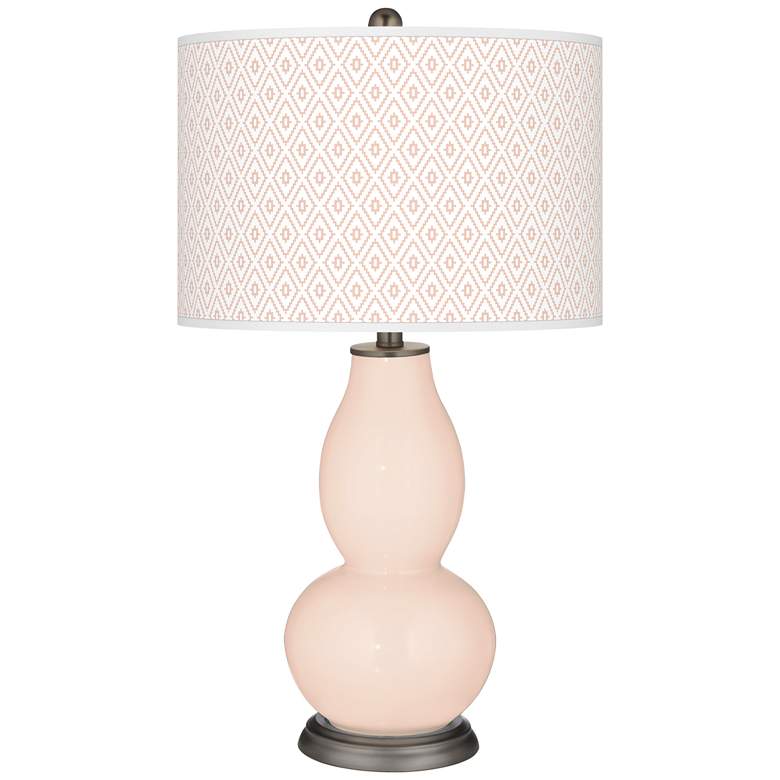 Image 1 Linen Diamonds Double Gourd Table Lamp