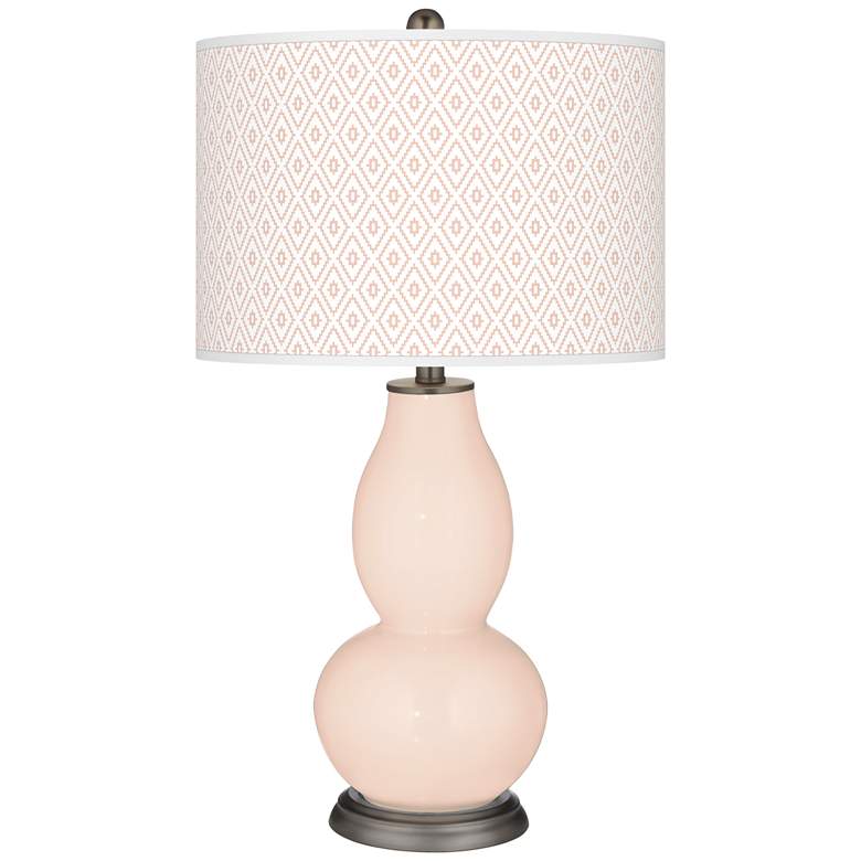 Image 1 Linen Diamonds Double Gourd Table Lamp