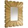 Linen Fold Brass 31 1/2" x 39 1/4" Sunburst Wall Mirror