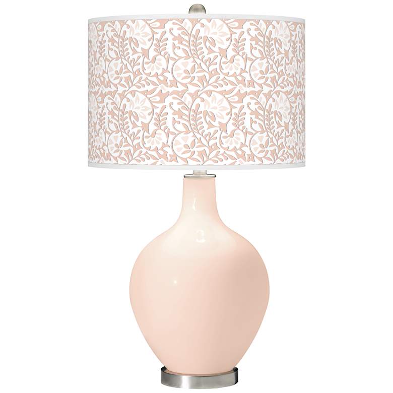 Image 1 Linen Gardenia Ovo Table Lamp