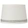 Linen Lamp Shade with Hand-Applied Silver Looped Trim 10x12x8 (Spider)