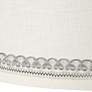 Linen Lamp Shade with Hand-Applied Silver Looped Trim 10x12x8 (Spider)