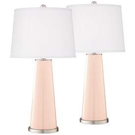 Image2 of Linen Leo Table Lamp Set of 2 with Dimmers