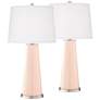 Linen Leo Table Lamp Set of 2 with Dimmers