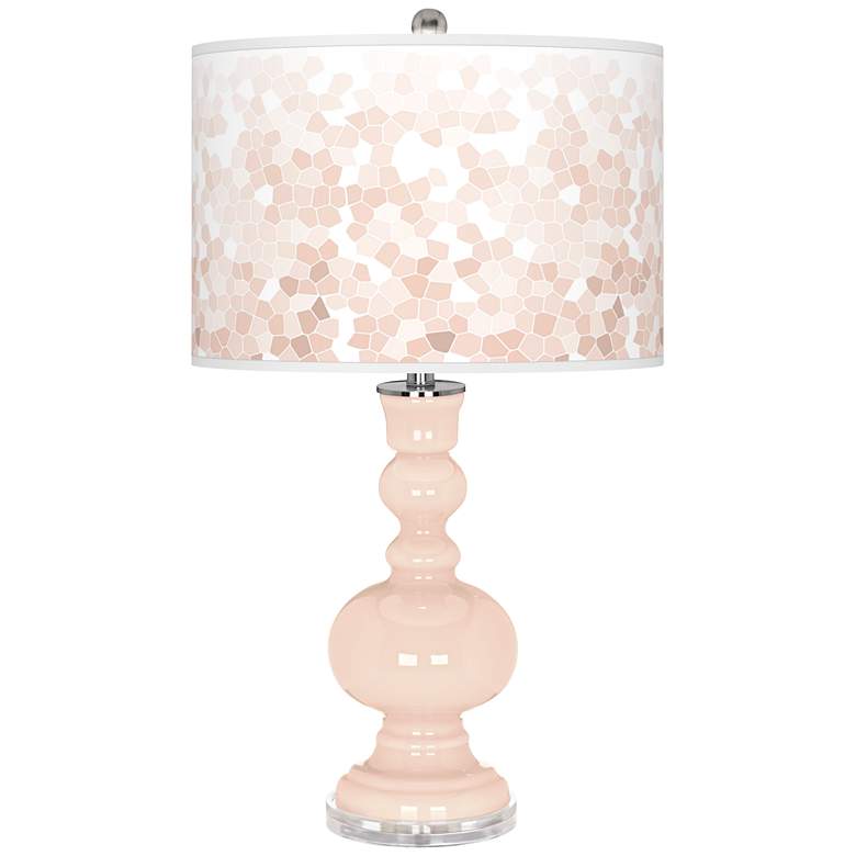 Image 1 Linen Mosaic Giclee Apothecary Table Lamp