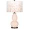 Linen Mosaic Giclee Double Gourd Table Lamp
