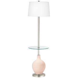 Image1 of Linen Ovo Tray Table Floor Lamp