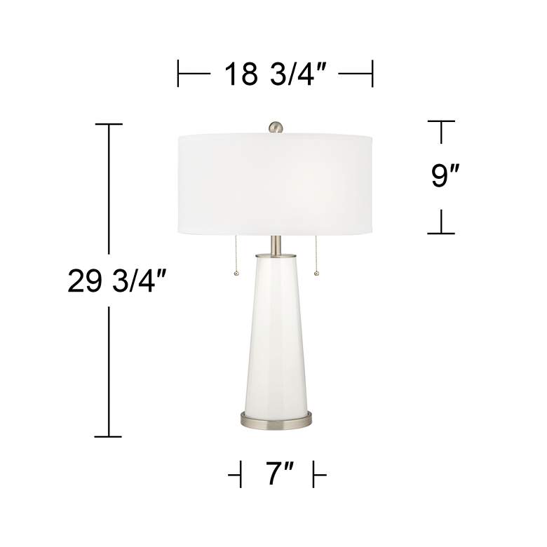Image 5 Linen Peggy Glass Table Lamp With Dimmer more views