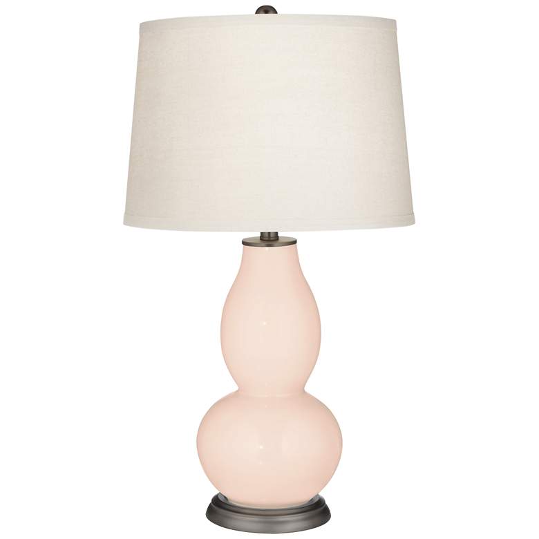 Image 2 Linen Pink Double Gourd Table Lamp