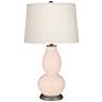 Linen Pink Double Gourd Table Lamp