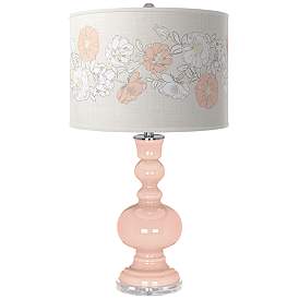 Image1 of Linen Rose Bouquet Apothecary Table Lamp