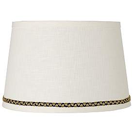Image1 of Linen Shade with Gold and Black Trim 10x12x8 (Spider)