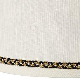Image2 of Linen Shade with Gold and Black Trim 10x12x8 (Spider) more views