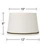 Linen Shade with Gold and Black Trim 10x12x8 (Spider)