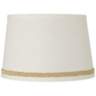 Linen Shade with Gold with Ivory Trim 10x12x8 (Spider)