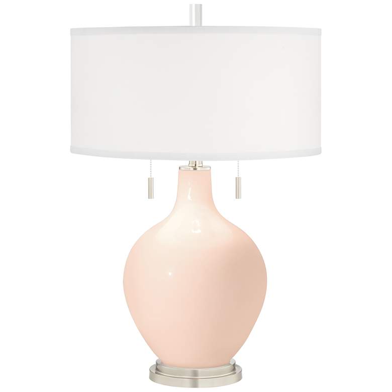 Image 2 Linen Toby Table Lamp with Dimmer