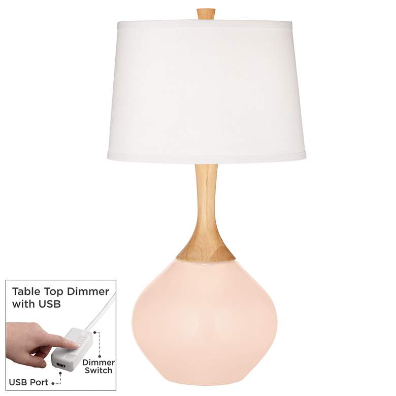 Image 1 Linen Wexler Table Lamp with Dimmer