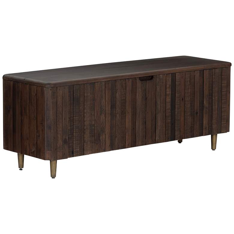 Image 1 Lineo 49 1/4" Wide Rustic Oak and Iron Trunk