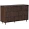 Lineo 55" Wide Rustic Wood and Iron 6-Drawer Dresser
