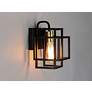 3_Liner 1-Light 7" Wide Black/Satin Brass Wall Sconce more views