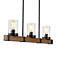 Liness 25 1/2" Wide Natural Wood 3-Light Island Chandelier