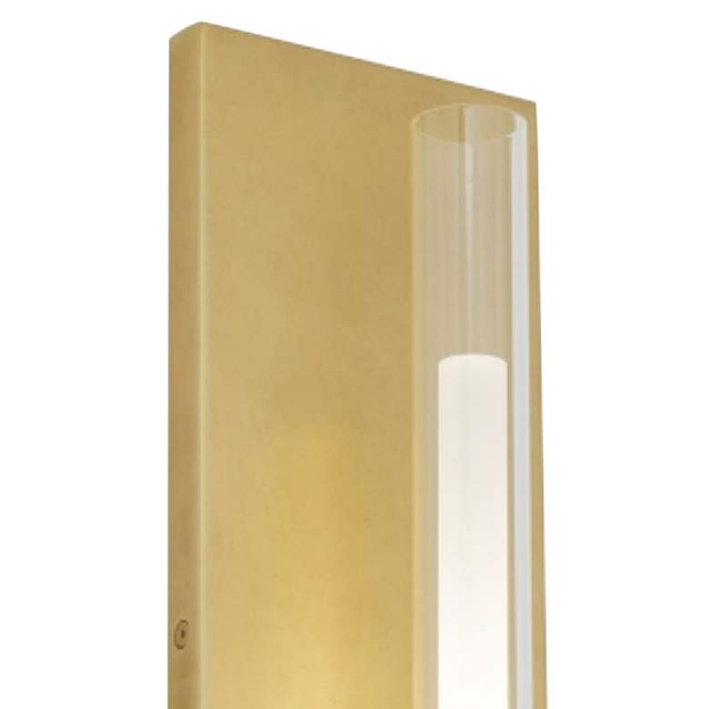Image 3 Linger 15 1/4" High Natural Brass LED Wall Sconce more views