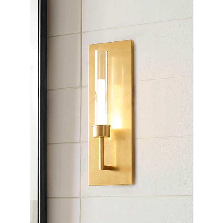 Image 5 Linger 15 1/4" High Natural Brass LED Wall Sconce more views