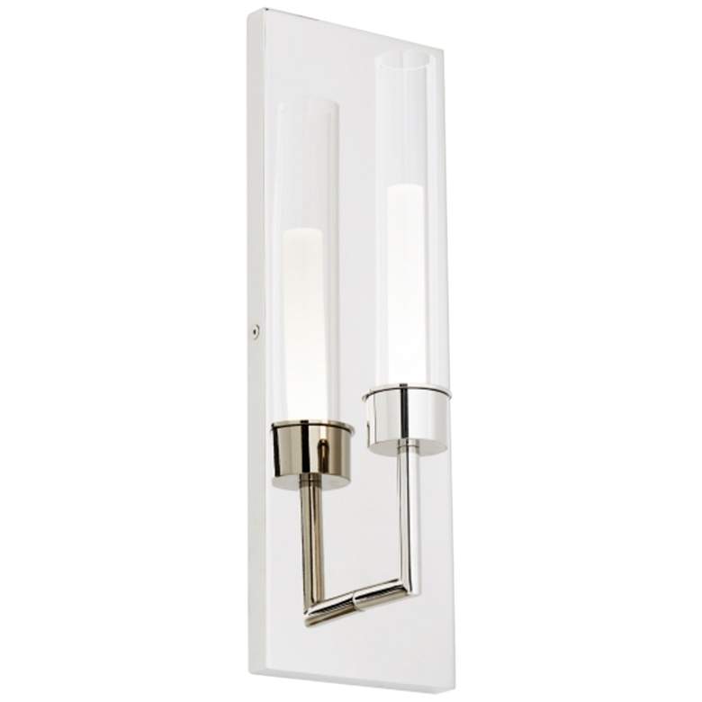 Image 1 Linger 15 1/4 inch High Polished Nickel LED Wall Sconce