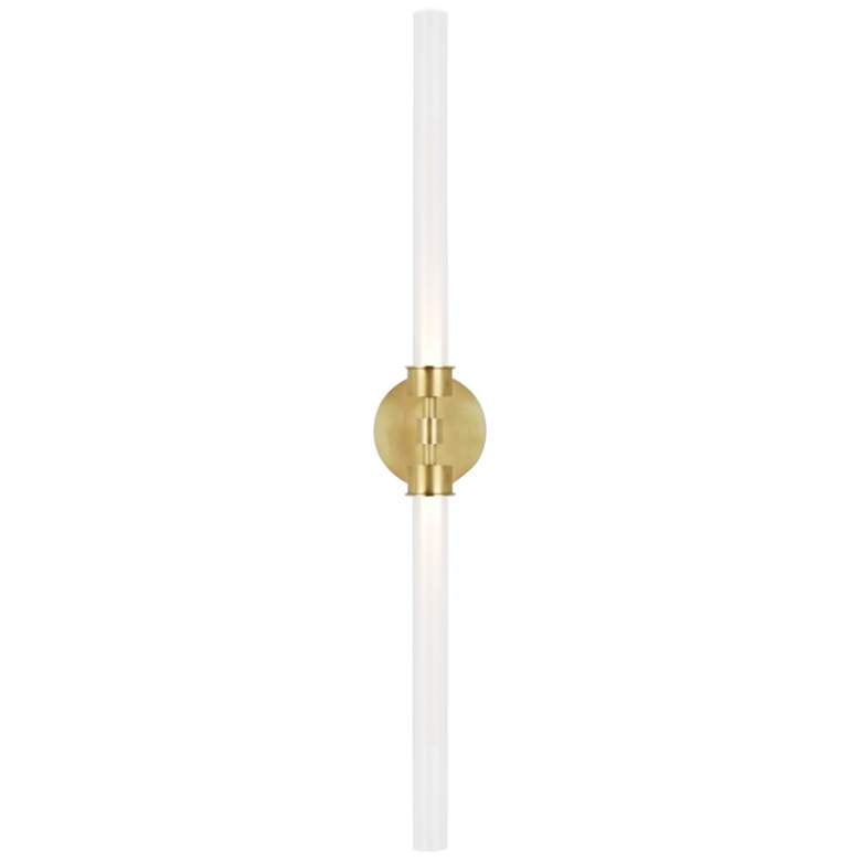 Image 3 Linger 32 1/4 inch High Natural Brass 2-Light LED Wall Sconce