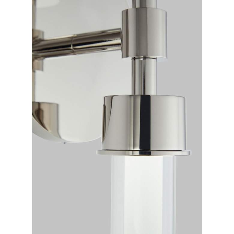 Image 4 Linger 32 1/4 inch High Polished Nickel 2-Light LED Wall Sconce more views