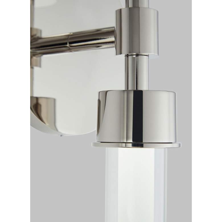 Image 4 Linger 32 1/4" High Polished Nickel 2-Light LED Wall Sconce more views