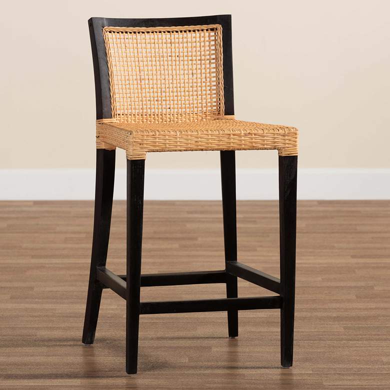 Image 1 Lingga Bohemian Wood Counter Stool