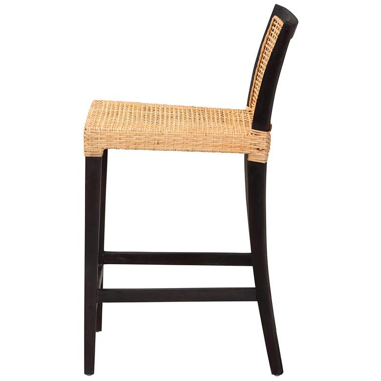 Image 7 Lingga Bohemian Wood Counter Stool more views