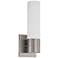 Link 1 Light Wall Sconce with White Glass - Brushed Nickel