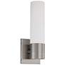 Link 1 Light Wall Sconce with White Glass - Brushed Nickel