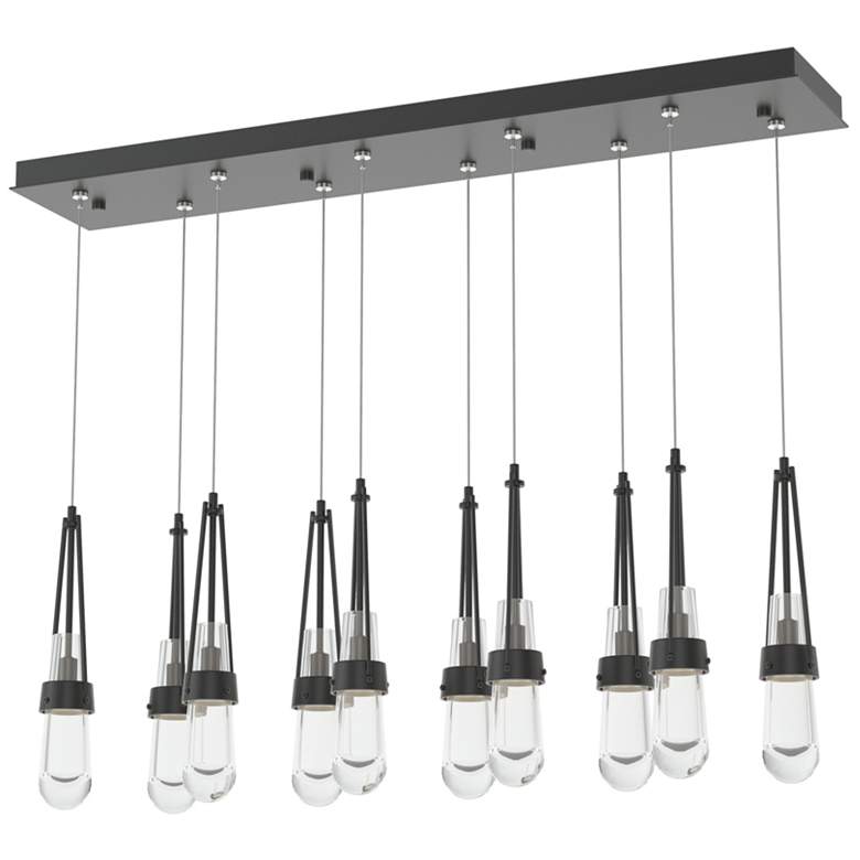 Image 1 Link 10-Light Clear Rectangular Pendant - Black - Clear