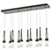 Link 10-Light Clear Rectangular Pendant - Bronze - Clear