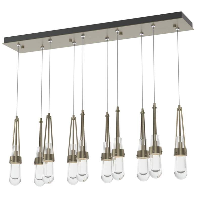 Image 1 Link 10-Light Clear Rectangular Pendant - Gold - Clear