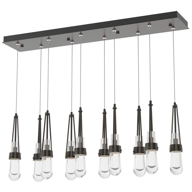 Image 1 Link 10-Light Clear Rectangular Pendant - Oil Rubbed Bronze - Clear