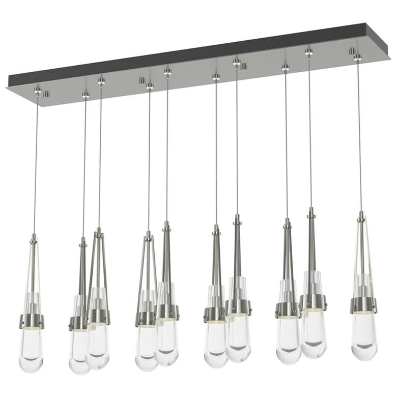Image 1 Link 10-Light Clear Rectangular Pendant - Sterling - Clear