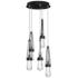 Link 13" Wide 5-Light Ink Long Pendant With Clear Glass Shade