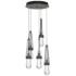 Link 13" Wide 5-Light Natural Iron Long Pendant With Clear Glass Shade