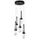 Link 13" Wide 5-Light Oil Rubbed Bronze Pendant With White and Clear G