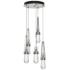 Link 13" Wide 5-Light Sterling Long Pendant With Clear Glass Shade