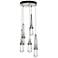 Link 13" Wide 5-Light Sterling Standard Pendant With Clear Glass Shade