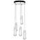 Link 13" Wide 5-Light White Long Pendant With Clear Glass Shade