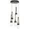 Link 13"W 5-Light Bronze Standard Pendant w/ Clear White Threaded Shad