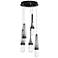 Link 13"W 5-Light Ink Standard Pendant w/ Clear White Threaded Shade