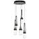 Link 13"W 5-Light Smoke Standard Pendant w/ Clear White Threaded Shade